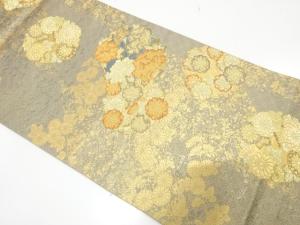 引箔　花丸模様織り出し　袋帯